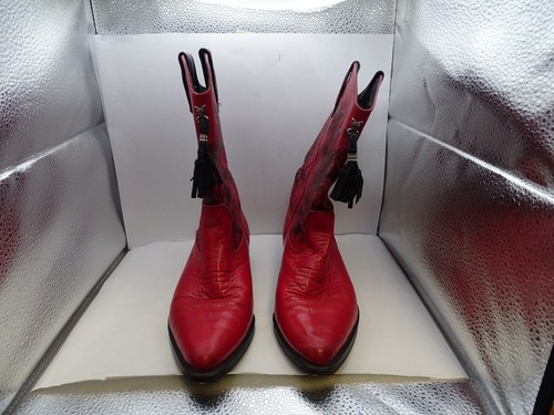 Red leather wrangler - wrangler, boots