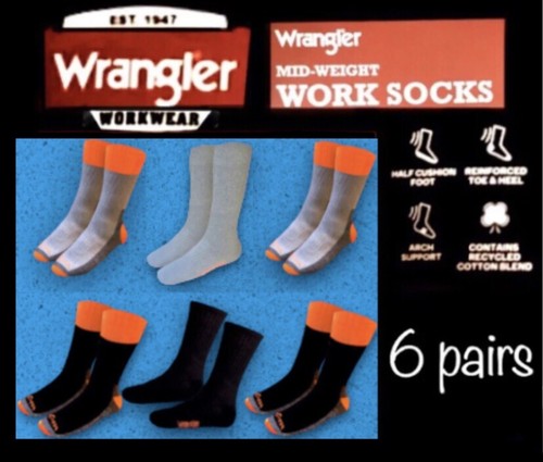 Pairs wrangler work socks - 6,