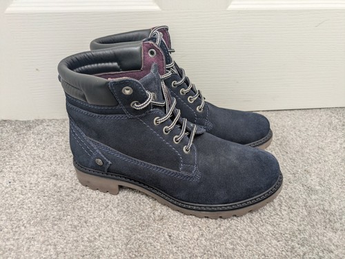 Navy leather lace women s - up, women's